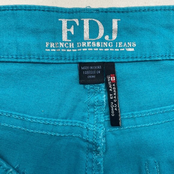 FDJ, French Dressing Jeans, Mid Rise Capri Olivia Jeans in Aqua Green, Size 12‎ - Picture 6 of 9